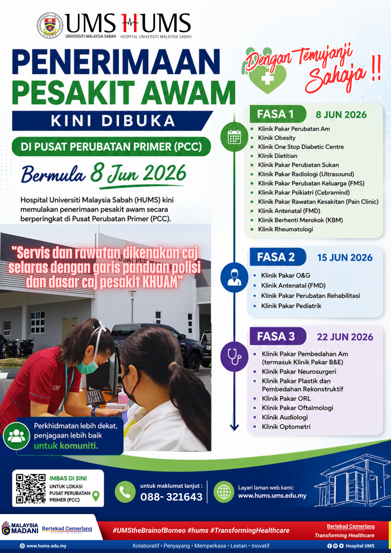 PENERIMAAN PESAKIT AWAM DI PCC